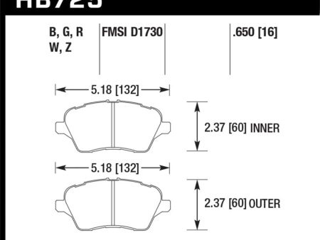 Hawk 2014 Ford Fiesta ST Performance Ceramic Front Brake Pads Hot on Sale