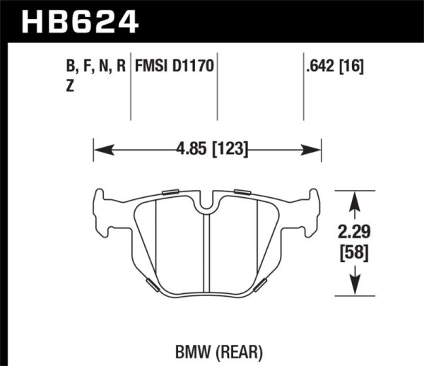 Hawk 2006-2006 BMW 330i HPS 5.0 Rear Brake Pads For Sale