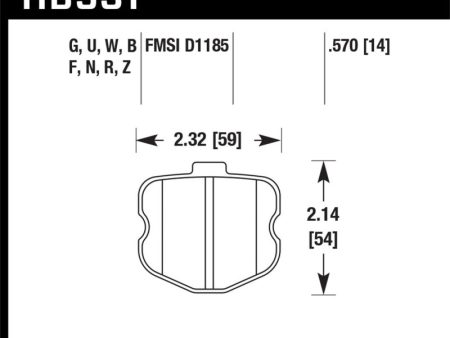 Hawk 06-10 Chevy Corvette (OEM Pad Design) Front HPS Sreet Brake Pads Online now