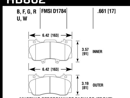 Hawk 15-17 Ford Mustang GT DTC-70 Race Front Brake Pads Sale