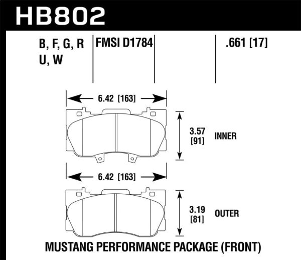 Hawk 15-17 Ford Mustang GT DTC-70 Race Front Brake Pads Sale