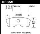 Hawk 06-10 Chevy Corvette (Improved Pad Design) Rear HPS 5.0 Sreet Brake Pads For Cheap