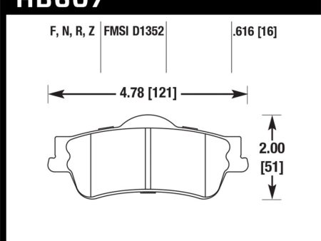 Hawk 08-09 Pontiac G8 3.6 Base 6.0 HPS Street Rear Brake Pads Fashion