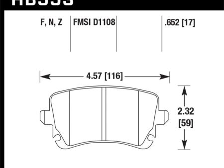 Hawk 07-11 Audi S6 HPS 5.0 Rear Brake Pads Sale