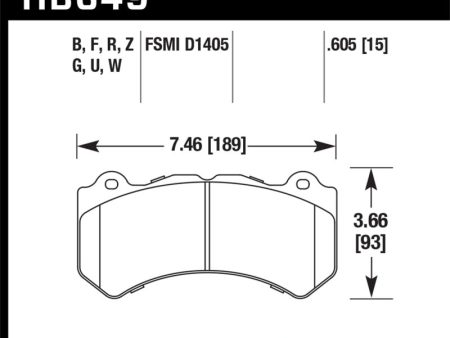 Hawk 2008-2014 Cadillac CTS V HPS 5.0 Front Brake Pads For Cheap