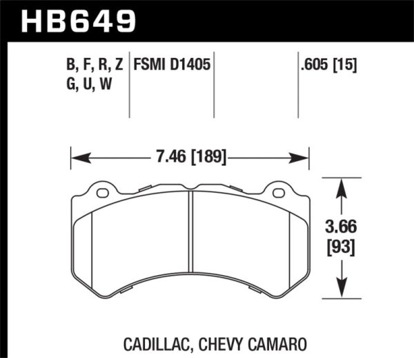 Hawk 2008-2014 Cadillac CTS V HPS 5.0 Front Brake Pads For Cheap