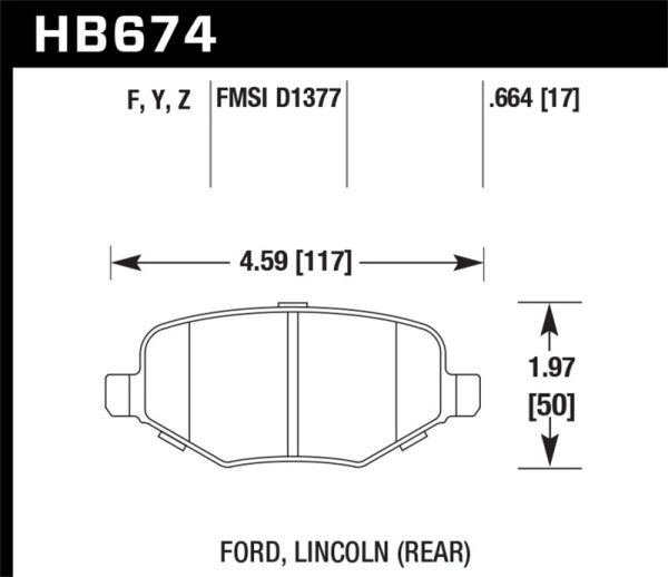 Hawk 09-15 Ford Flex   13-16 Ford Police Interceptor LTS Street Rear Brake Pads For Cheap