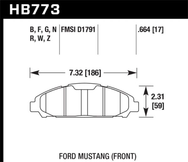 Hawk 15-17 Ford Mustang DTC-30 Front Brake Pads Supply