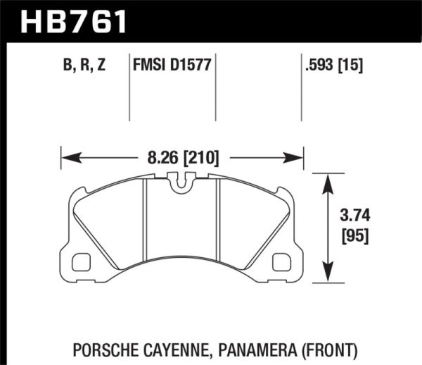 Hawk 10-13 Porsche Panamera   15-17 Porsche Macan Turbo HPS 5.0 Front Brake Pads Cheap