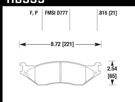 Hawk 99-04 Ford F-450    98-04 F53   01-04 F-550  Street Front & Rear Brake Pads Online Hot Sale