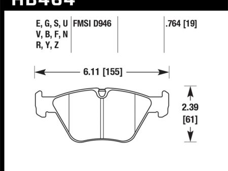 Hawk 2001-2006 BMW 330Ci HPS 5.0 Front Brake Pads Fashion