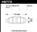 Hawk 15-17 Ford Mustang Performance Ceramic Front Brake Pads Fashion