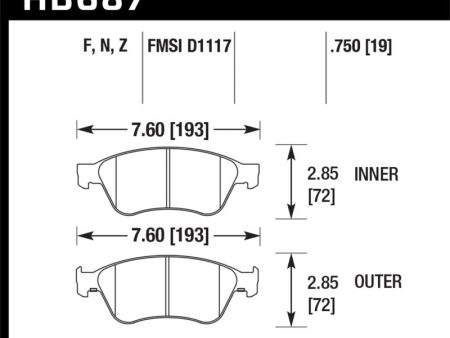 Hawk 04-10 Audi A8 Quattro   07-11 S6   07-10 S8 Perf Ceramic Front Street Brake Pads For Discount