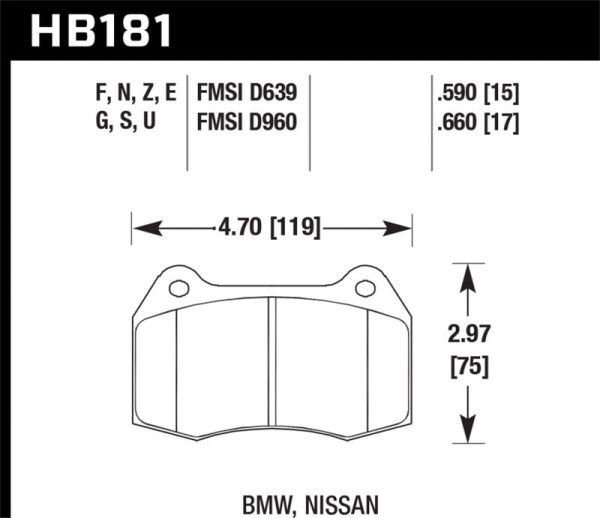 Hawk 94-97 BMW 840Ci 850Ci DTC-70 Race Front Brake Pads Cheap