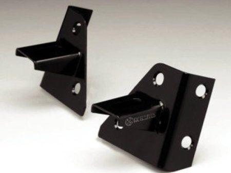 KC HiLiTES 86-95 Jeep YJ Windshield Hinge Light Mount Bracket Set (Pair) - Black For Sale