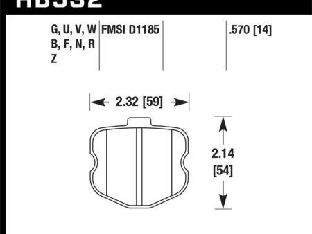 Hawk 06-10 Chevy Corvette (OEM Pad Design) Rear HPS Sreet Brake Pads Sale