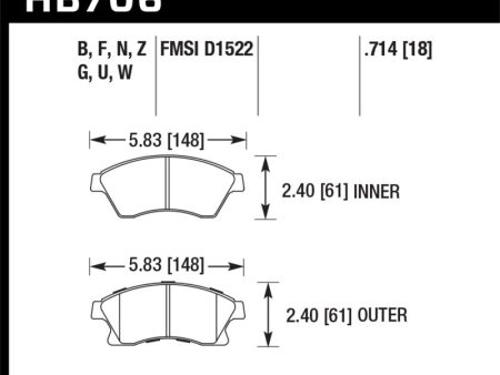 Hawk 11-12 Chevy Cruze Eco LS 1LT 2LT LTZ   12 Sonic LS LT LTZ HPS Front Street Brake Pads For Discount