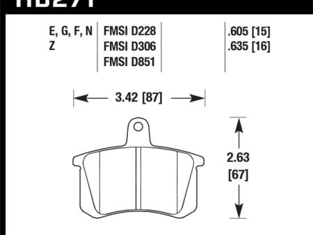 Hawk 90-91 Audi Coupe Quattro   93-95 Audi 90 HPS Rear Brake Pads on Sale