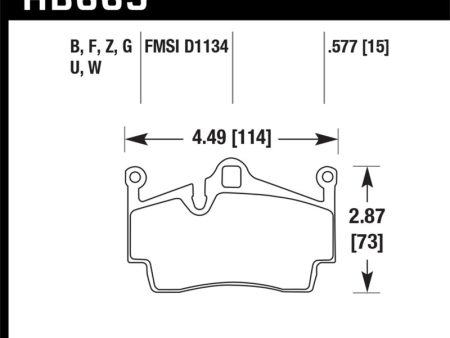 Hawk 2012-2015 Porsche Boxster DTC-60 Race Rear Brake Pads Supply