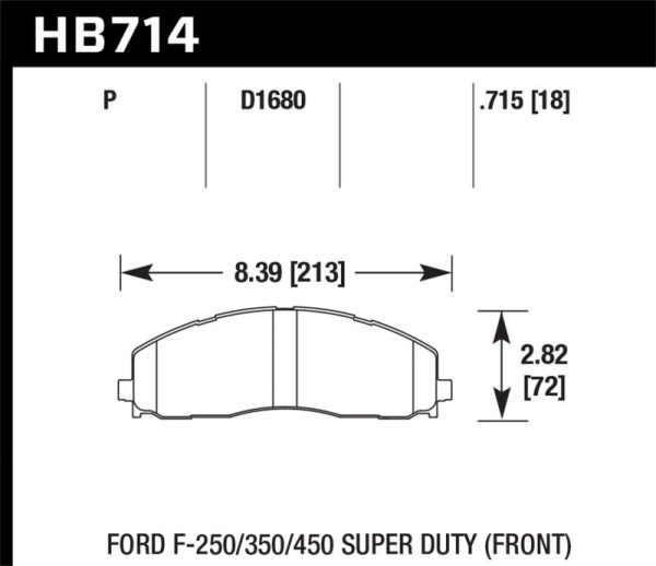 Hawk 2015 Ford F-250 350 450 Super Duty Front Brake Pads Supply