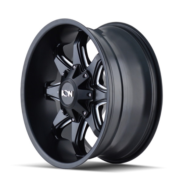 ION Type 181 20x9   6x135 BP   18mm Offset   106mm Hub Satin Black Milled Spokes Wheel Online now