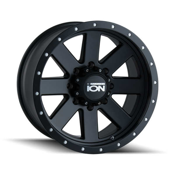 ION Type 134 18x10   5x150 BP   -19mm Offset   110mm Hub Matte Black Black Beadlock Wheel Hot on Sale