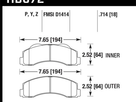 Hawk 10-11 Ford Expedition F-150 SVT Raptor   10-11 F-150 Performance Ceramic Front Street Brake Pad Sale