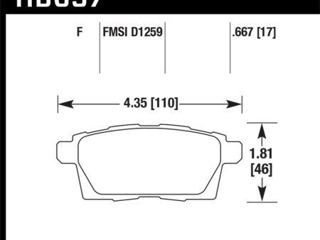 Hawk 07-10 Ford Edge   Lincoln MKX   Mazda CX-7 CX-9 HPS Street Rear Brake Pads Cheap