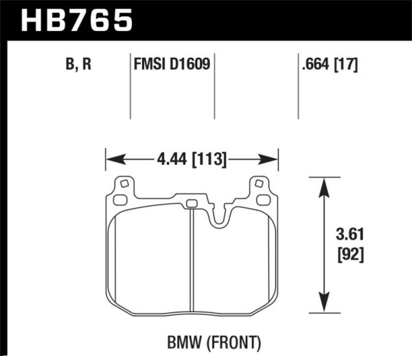 Hawk 2017 BMW 440i M2-4 Black HP Plus Front Brake Pads on Sale