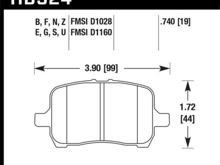 Hawk 2005-2007 Chevrolet Cobalt SS (Standard brakes) HPS 5.0 Front Brake Pads Hot on Sale