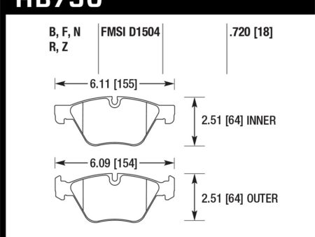 Hawk 13-14 BMW 528i   528i xDrive HP Plus Front Brake Pads For Discount