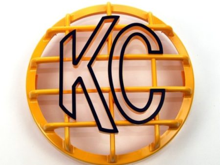 KC HiLiTES 6in. Round ABS Stone Guard for SlimLite Daylighter Lights (Single) - Yellow Black KC Logo Cheap