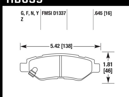 Hawk Camaro V6 HP+ Street Rear Brake Pads Online Sale