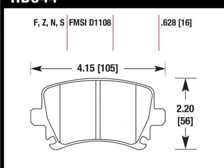 Hawk Audi A3   A4   A6 Quattro Performance Ceramic Rear Brake Pads Hot on Sale