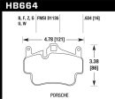 Hawk 05-08 Porsche 911 Carrera   08 Boxster   07-08 Cayman Front DTC-60 Brake Pads For Sale