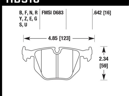 Hawk 2001-2006 BMW 330Ci HPS 5.0 Rear Brake Pads For Sale