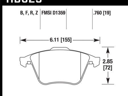 Hawk 2001-2010 Audi S3 European HPS 5.0 Front Brake Pads Online now