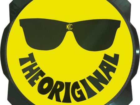 KC HiLiTES 6in. Hard Cover for Gravity Pro6 LED Lights (Single) - Smiley Face- Yellow Black KC Logo on Sale