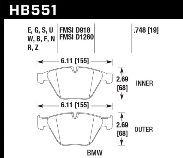 Hawk 07-09 BMW 335d 335i 335xi   08-09 328i M3 HT-10 Race Front Brake Pads Online