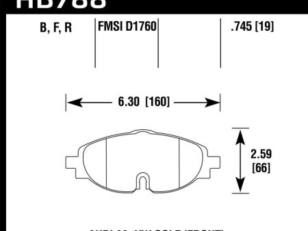 Hawk 15-17 VW Golf   Audi A3 A3 Quattro Front High Performance Brake Pads Online Sale