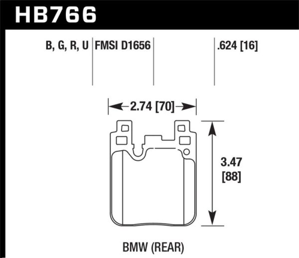 Hawk 14-20 BMW 2-Series   12-18 BMW 3-Series Performance Ceramic Street Rear Brake Pads Discount