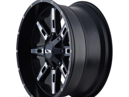 ION Type 184 17x9   8x165.1 BP   18mm Offset   130.8mm Hub Satin Black Milled Spokes Wheel Cheap