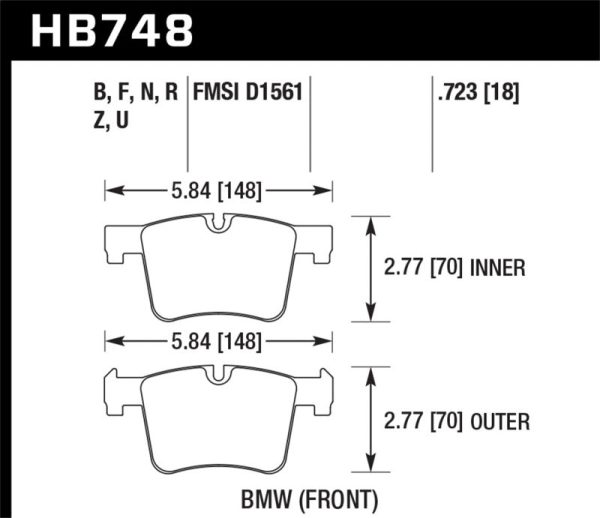 Hawk 13-14 BMW 328i 328i xDrive   2014 428i 428i xDrive HP Plus Front Brake Pads For Cheap