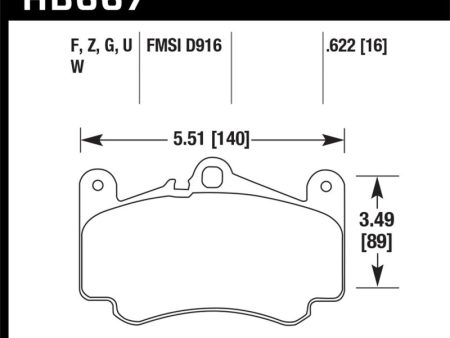 Hawk 02-05 Porsche 911 Carrera 4 Turbo Look Carrera 4S Front HPS Street Brake Pads Supply