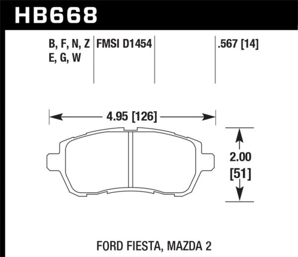 Hawk 2011-2014 Ford Fiesta S Sedan HPS 5.0 Front Brake Pads Online