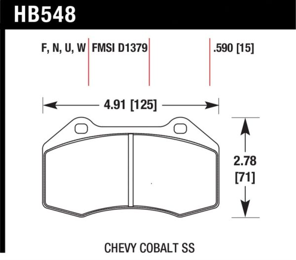 Hawk Renault Clio   Cobalt SS DTC-70 Front Brake Pads For Cheap