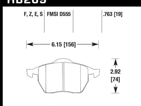 Hawk 96-02 Audi A4 Quattro   95-01 Audi A6 Quattro Blue 9012 Race Front Brake Pads Supply