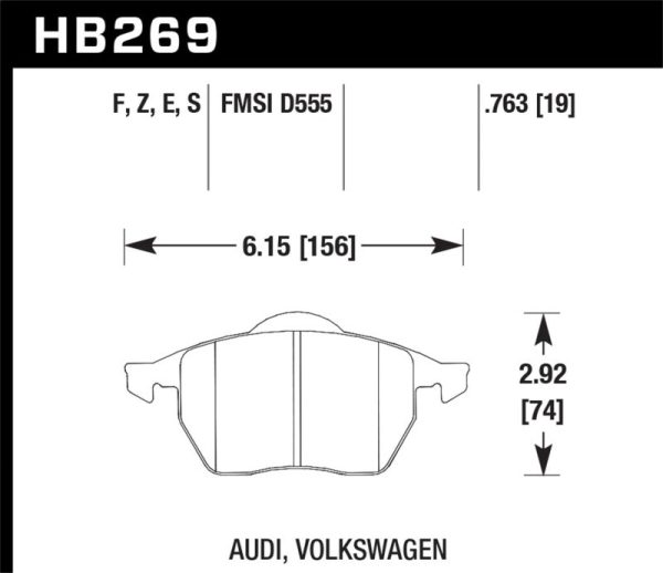 Hawk 96-02 Audi A4 Quattro   95-01 Audi A6 Quattro Blue 9012 Race Front Brake Pads Supply