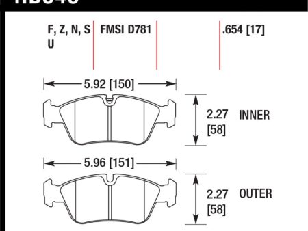 Hawk DTC-70 Brake Pads 98-02 BMW Z3 03-08 BMW Z4 For Sale