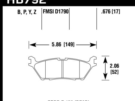 Hawk 15 Ford F-150 Performance Ceramic Street Rear Brake Pads Discount